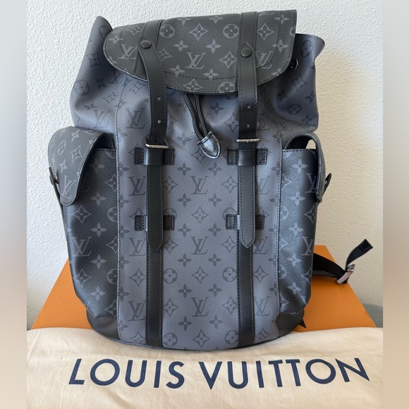 Louis Vuitton Christopher MM Monogram Eclipse Backpack - Picture 1 of 10